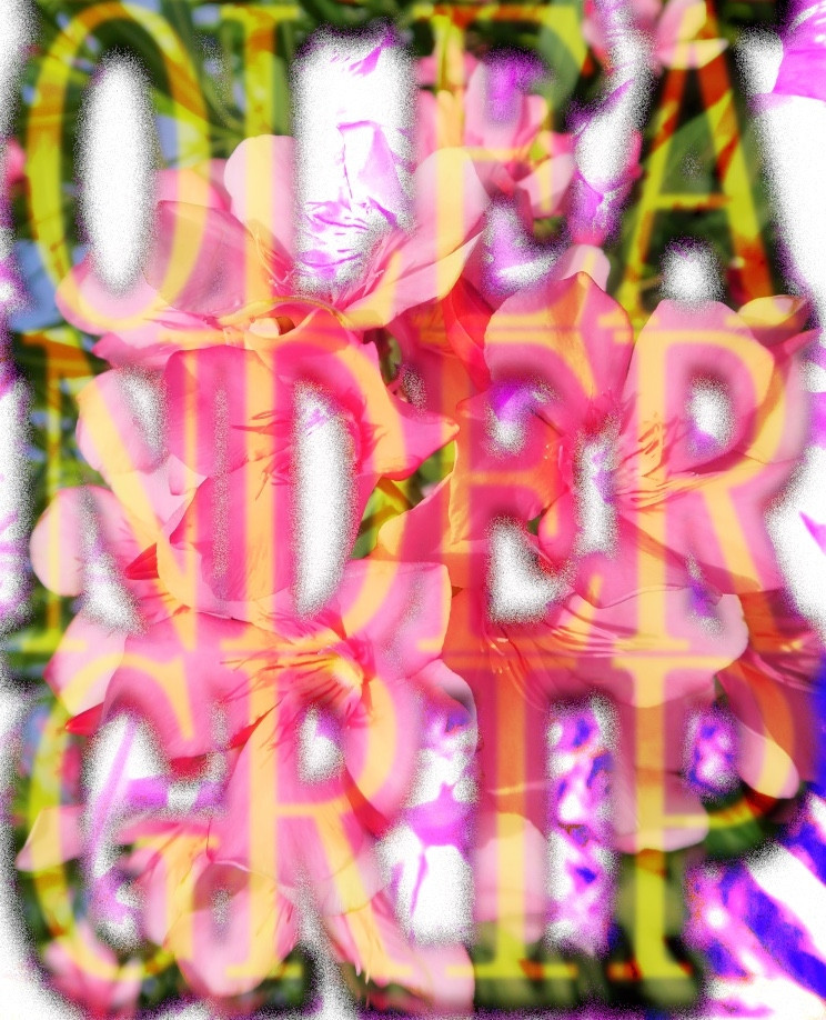 Oleander Grip by frog kosaric features the hypersaturated title against an image of oleander flowers.