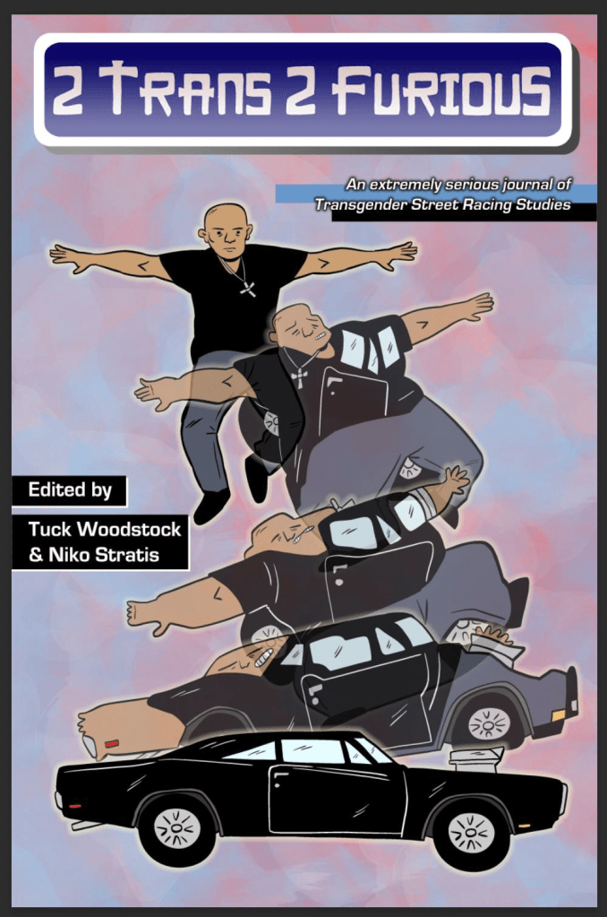 2 trans 2 furious features cover art of Vin Diesel animorphing into a car