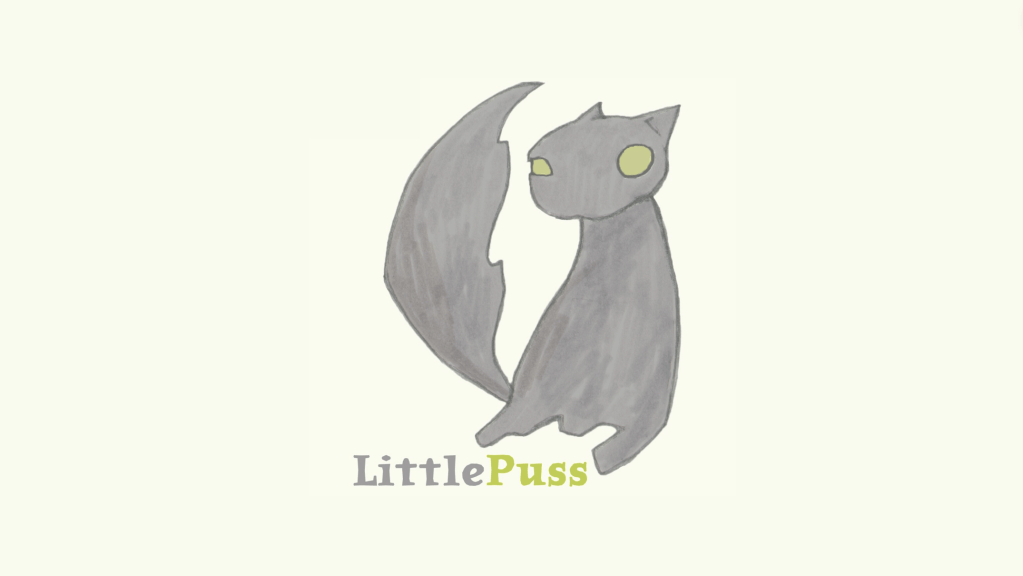 LittlePuss Press' logo is a stylized gray squirrel